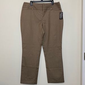 Robert Louis Striped Caramel Pants Size 16